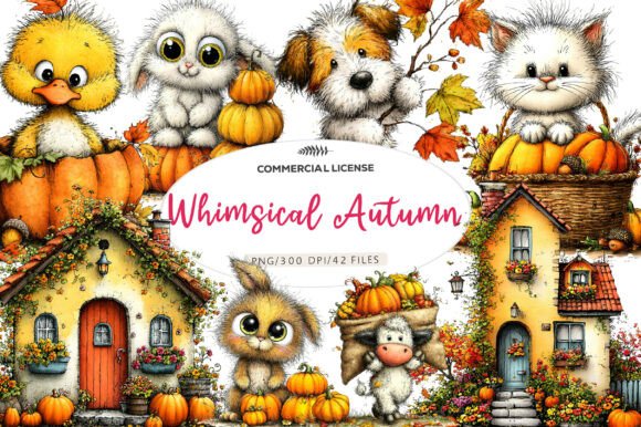 Download Whimsical Autumn Farm Clipart - Clipart Collection