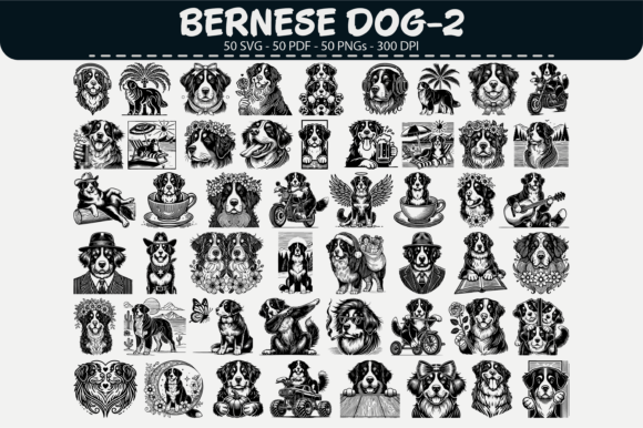Download Bernese Dog Vector Clipart – 50 Designs - Clipart Collection