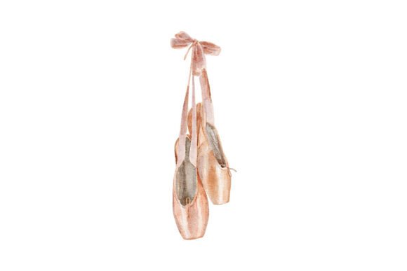 Download Watercolor Pointe Shoes Clipart PNG - Clipart Collection
