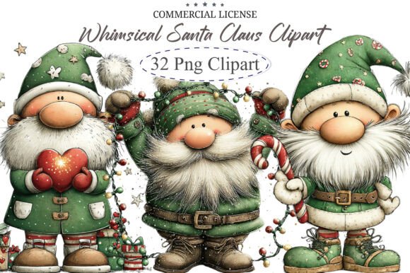 Download Whimsical Santa Claus Clipart - Clipart Collection
