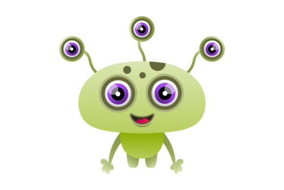 Download Illustration Vector Alien Design Kawaii - Alien Collection