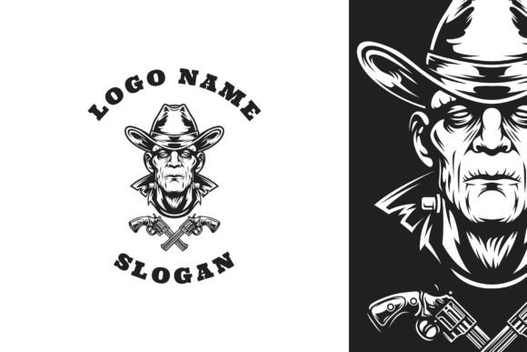 Download Frankenstein Cowboy Graphic Logo Design - Graphic Collection