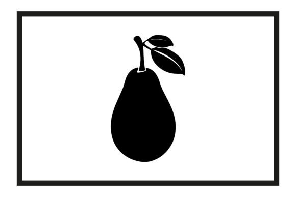 Download Avocado Black Silhouette Clipart - Clipart Collection