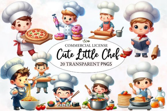 Download Cute Little Chef Clipart Cooking - Clipart Collection