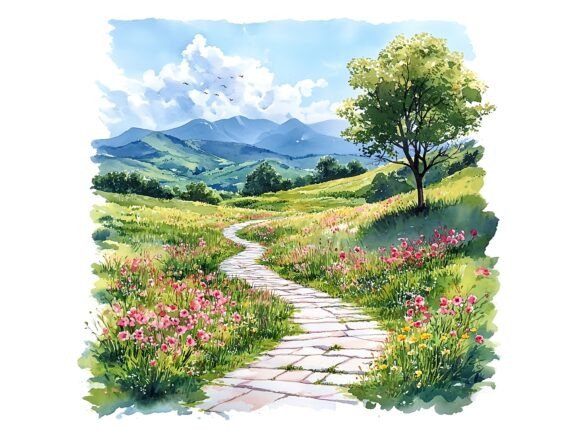 Download 10 Spring Nature Scenery Clipart Set - Clipart Collection