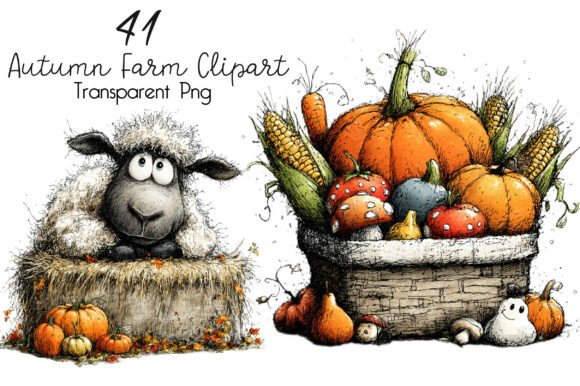 Download Whimsical Autumn Farm Clipart - Clipart Collection