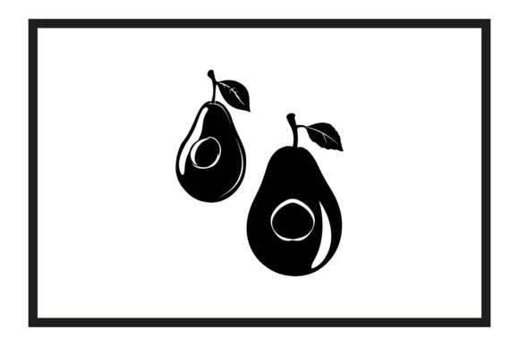 Download Avocado Black Silhouette Clipart - Clipart Collection
