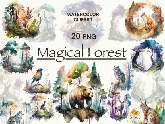Download Enchanted Forest Clipart Woodland Animal - Clipart Collection