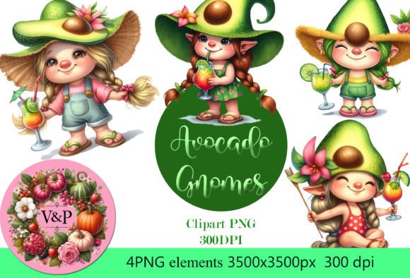 Download Avocado Gnomes Girl Clipart - Clipart Collection
