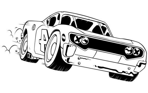 Download Race Car Line Art - Car line art Collection