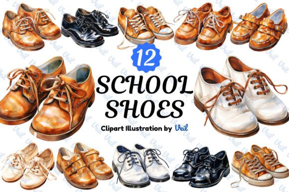 Download School Shoes Clipart Bundle - Clipart Collection