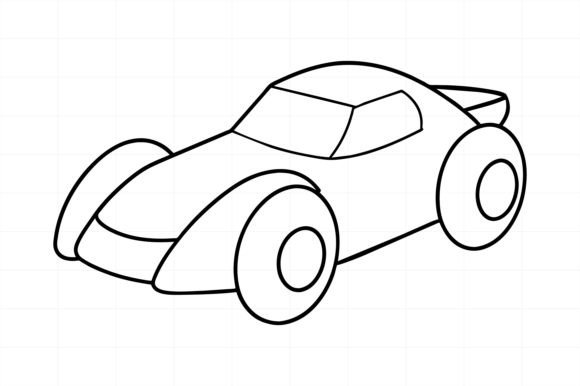 Download Race Car Line Art Illustration - Car line art Collection