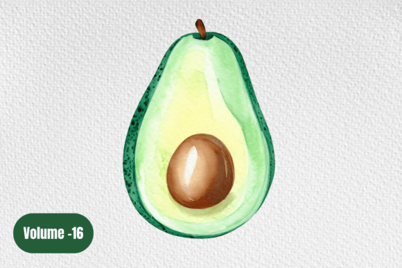 Download Watercolor Avocado Illustration Clipart - Clipart Collection