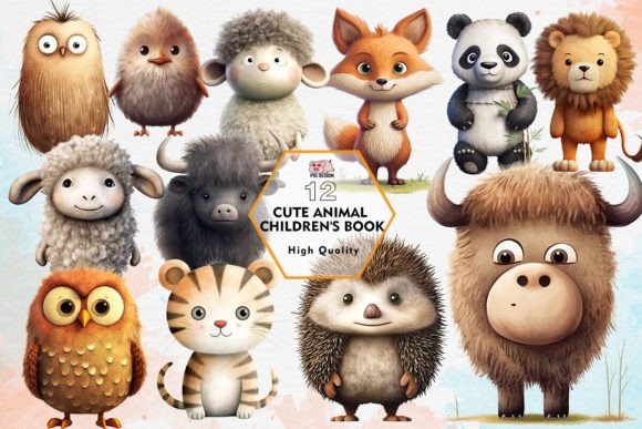 Download Cute Animal Children's Book Clipart PNG - Clipart Collection
