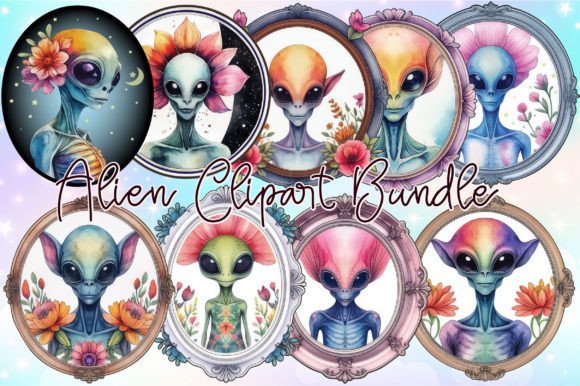 Download Alien Clipart Bundle - Alien Collection