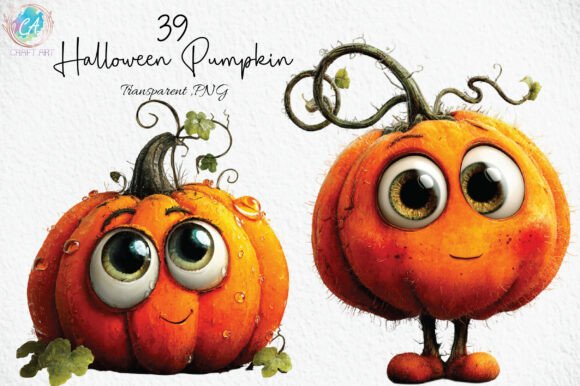 Download Quirky Halloween Pumpkin Clipart PNG - Clipart Collection