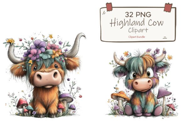 Download Floral Baby Cow Clipart Collection - Clipart Collection