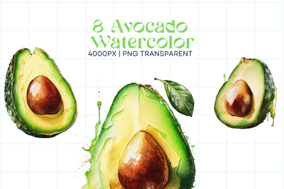 Download Avocado PNG Elements Clipart - Clipart Collection