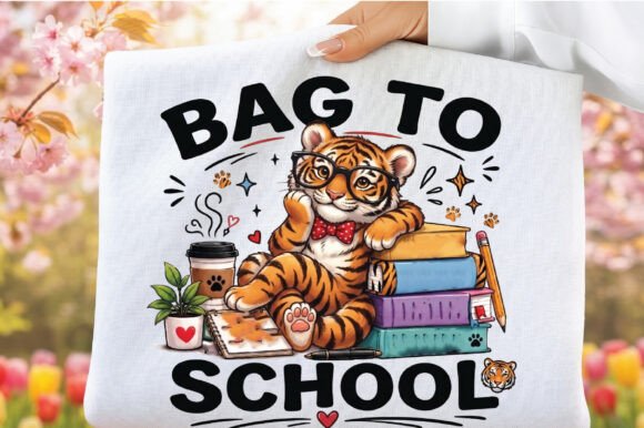 Download Bag to School Tiger Clipart Sublimation - Clipart Collection