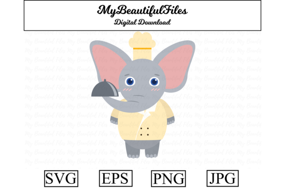 Download Elephant Chef Clipart Illustration - Clipart Collection