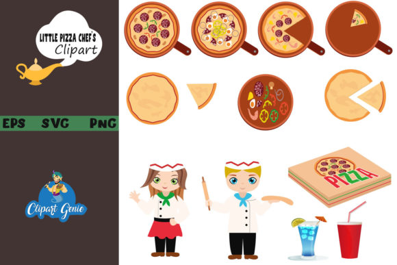 Download Little Pizza Chef Clipart Bundle - Clipart Collection