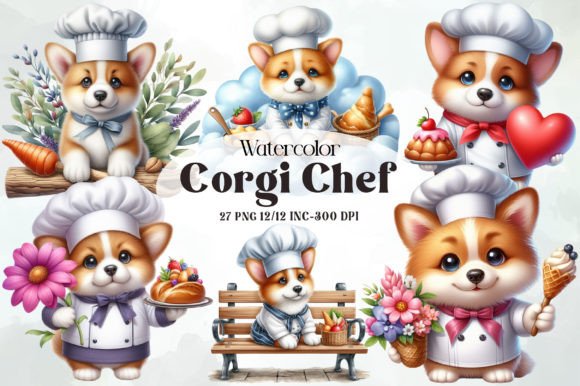 Download Adorable Corgi Chef Clipart - Clipart Collection