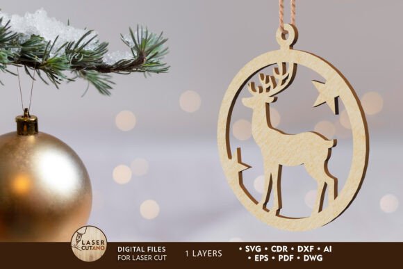 Download Deer Christmas Tree Toy Ornament File - Premium Bundle