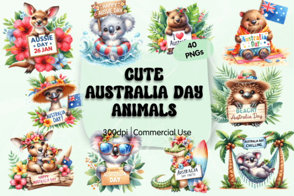 Download Cute Australia Day Animals Clipart - Australia Collection
