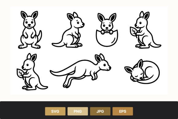 Download Cute Kangaroo Cartoon Clipart - Clipart Collection