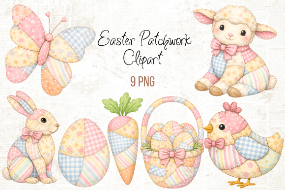 Download Patchwork Easter Clipart PNG - Clipart Collection