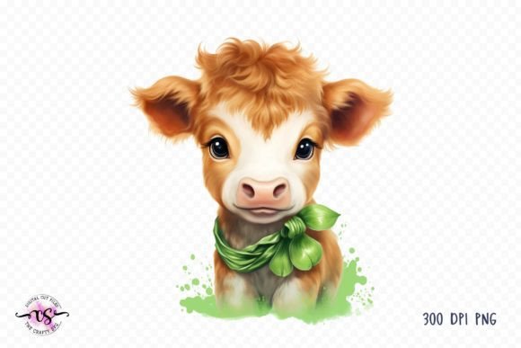 Download Cute St Patrick's Day Baby Cow Clipart - Clipart Collection