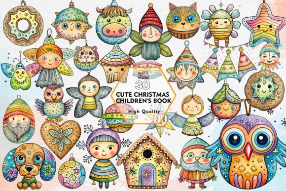 Download Cute Christmas Children's Book Clipart - Clipart Collection