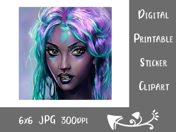 Download Painterly Purple Disco Diva Black Girl - Paint Collection