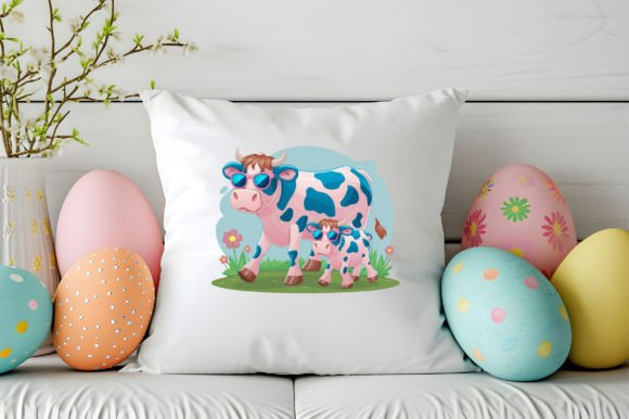 Download Mom and Baby Cow Clipart PNG - Clipart Collection