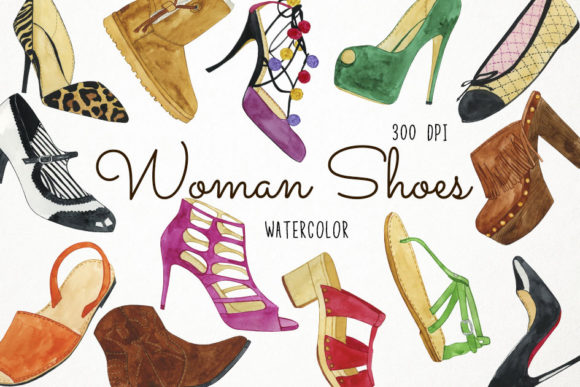 Download Watercolor Shoes Clipart, Fashion - Clipart Collection