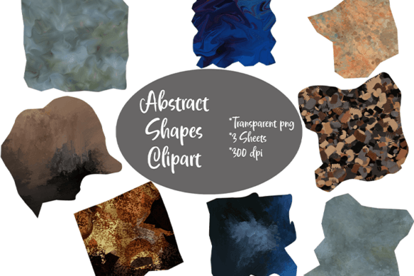 Download Large Organic Painterly Abstract Shapes - Paint Collection