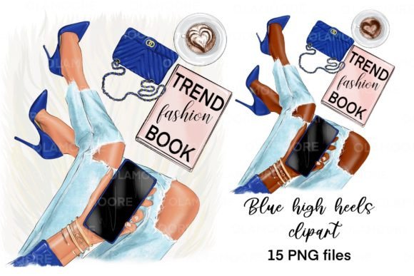 Download Blue High Heels Shoes Png Clipart - Clipart Collection