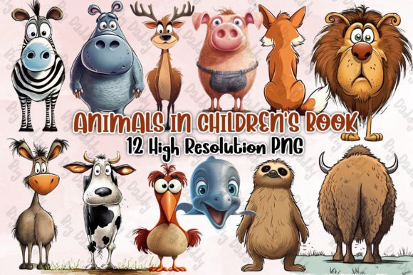 Download Animals in Children's Book Clipart PNG - Clipart Collection