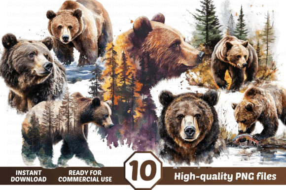 Download Bear in Forest Clipart, Grizzly PNG - Clipart Collection