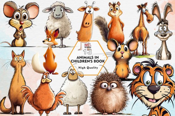 Download Animals in Children's Book Clipart PNG - Clipart Collection