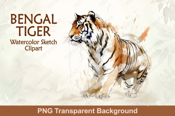Download Watercolor Bengal Tiger Clipart PNG - Clipart Collection