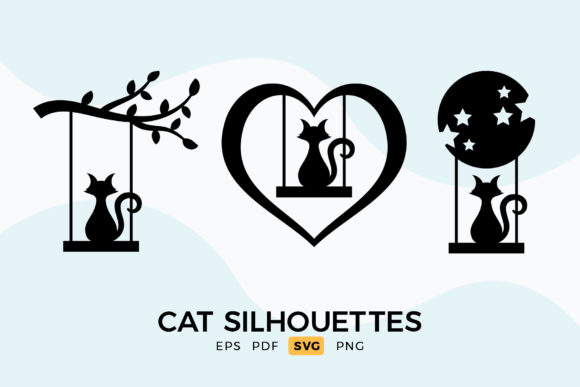 Download Cat Silhouettes - Cat SVG Clipart - Clipart Collection