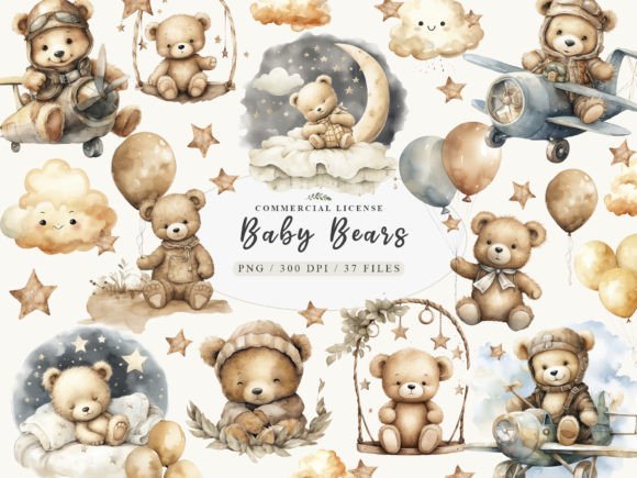 Download Nursery Teddy Bear Clipart,Boho Clipart - Clipart Collection