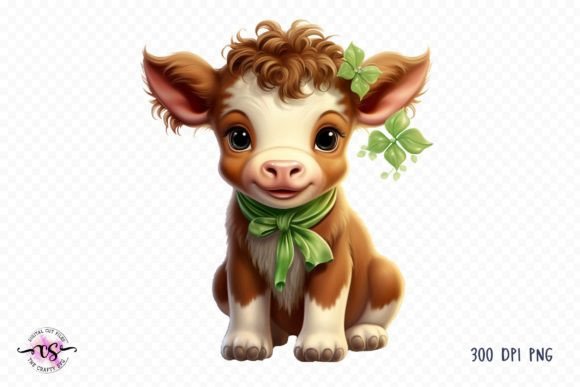 Download Cute St Patrick's Day Baby Cow Clipart - Clipart Collection