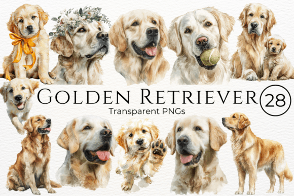 Download Golden Retriever Dog Watercolor Clipart - Clipart Collection