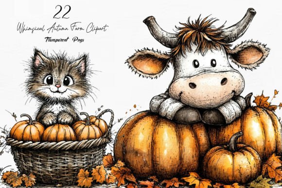 Download Whimsical Autumn Farm Clipart - Clipart Collection